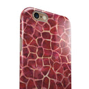 Red Watercolor Giraffe Pattern iPhone 6/6s or 6/6s Plus 2-Piece Hybrid INK-Fuzed Case