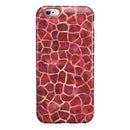 Red Watercolor Giraffe Pattern iPhone 6/6s or 6/6s Plus 2-Piece Hybrid INK-Fuzed Case