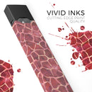 Red Watercolor Giraffe Pattern - Premium Decal Protective Skin-Wrap Sticker compatible with the Juul Labs vaping device