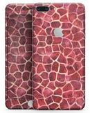 Red Watercolor Giraffe Pattern - Skin-kit for the iPhone 8 or 8 Plus