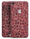 Red Watercolor Giraffe Pattern - Skin-kit for the iPhone 8 or 8 Plus