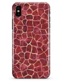 Red Watercolor Giraffe Pattern - iPhone X Clipit Case