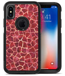 Red Watercolor Giraffe Pattern - iPhone X OtterBox Case & Skin Kits