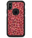 Red Watercolor Giraffe Pattern - iPhone X OtterBox Case & Skin Kits