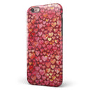 Red Watercolor Hearts iPhone 6/6s or 6/6s Plus 2-Piece Hybrid INK-Fuzed Case
