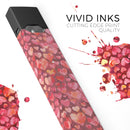Red Watercolor Hearts - Premium Decal Protective Skin-Wrap Sticker compatible with the Juul Labs vaping device