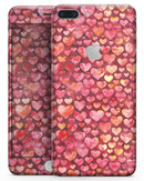 Red Watercolor Hearts - Skin-kit for the iPhone 8 or 8 Plus