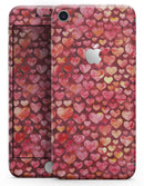 Red Watercolor Hearts - Skin-kit for the iPhone 8 or 8 Plus