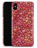Red Watercolor Hearts - iPhone X Clipit Case