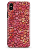 Red Watercolor Hearts - iPhone X Clipit Case