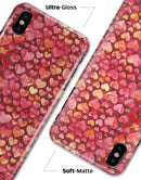Red Watercolor Hearts - iPhone X Clipit Case
