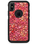 Red Watercolor Hearts - iPhone X OtterBox Case & Skin Kits