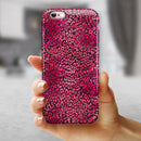 Red Watercolor Leopard Pattern iPhone 6/6s or 6/6s Plus 2-Piece Hybrid INK-Fuzed Case