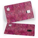 Red Watercolor Leopard Pattern - Premium Protective Decal Skin-Kit for the Apple Credit Card