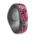 Red Watercolor Leopard Pattern - Decal Skin Wrap Kit for the Disney Magic Band