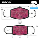 Red Watercolor Leopard Pattern - Made in USA Mouth Cover Unisex Anti-Dust Cotton Blend Reusable & Washable Face Mask with Adjustable Sizing for Adult or Child
