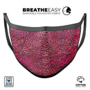 Red Watercolor Leopard Pattern - Made in USA Mouth Cover Unisex Anti-Dust Cotton Blend Reusable & Washable Face Mask with Adjustable Sizing for Adult or Child