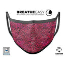 Red Watercolor Leopard Pattern - Made in USA Mouth Cover Unisex Anti-Dust Cotton Blend Reusable & Washable Face Mask with Adjustable Sizing for Adult or Child