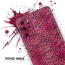 Red Watercolor Leopard Pattern - Premium Vinyl Skin Decal for Samsung Galaxy S25 Ultra, S24, S23, S22 & All Galaxy S Models