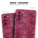 Red Watercolor Leopard Pattern - Premium Vinyl Skin Decal for Samsung Galaxy S25 Ultra, S24, S23, S22 & All Galaxy S Models