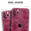 Red Watercolor Leopard Pattern - Vinyl Skin Wrap for iPhone 17 Pro Max, 17 Pro, 17 Air, 17, 16 & All Models — Soft Matte or Ultra Gloss