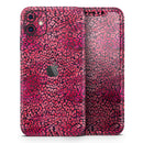 Red Watercolor Leopard Pattern - Vinyl Skin Wrap for iPhone 17 Pro Max, 17 Pro, 17 Air, 17, 16 & All Models — Soft Matte or Ultra Gloss