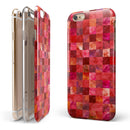 Red Watercolor Patchwork iPhone 6/6s or 6/6s Plus 2-Piece Hybrid INK-Fuzed Case