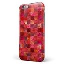 Red Watercolor Patchwork iPhone 6/6s or 6/6s Plus 2-Piece Hybrid INK-Fuzed Case