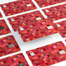 Red Watercolor Patchwork - Premium Protective Decal Skin-Kit for the Apple Credit Card