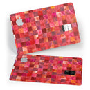 Red Watercolor Patchwork - Premium Protective Decal Skin-Kit for the Apple Credit Card
