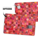 Red Watercolor Patchwork - Premium Protective Decal Skin-Kit for the Apple Credit Card