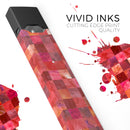 Red Watercolor Patchwork - Premium Decal Protective Skin-Wrap Sticker compatible with the Juul Labs vaping device