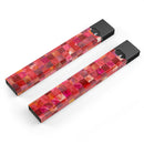 Red Watercolor Patchwork - Premium Decal Protective Skin-Wrap Sticker compatible with the Juul Labs vaping device
