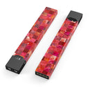 Red Watercolor Patchwork - Premium Decal Protective Skin-Wrap Sticker compatible with the Juul Labs vaping device