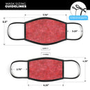 Red Watercolor Polka Dots - Made in USA Mouth Cover Unisex Anti-Dust Cotton Blend Reusable & Washable Face Mask with Adjustable Sizing for Adult or Child