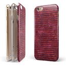 Red Watercolor Stripes iPhone 6/6s or 6/6s Plus 2-Piece Hybrid INK-Fuzed Case