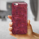 Red Watercolor Stripes iPhone 6/6s or 6/6s Plus 2-Piece Hybrid INK-Fuzed Case