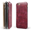 Red Watercolor Stripes iPhone 6/6s or 6/6s Plus 2-Piece Hybrid INK-Fuzed Case