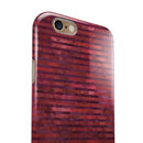 Red Watercolor Stripes iPhone 6/6s or 6/6s Plus 2-Piece Hybrid INK-Fuzed Case
