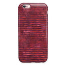 Red Watercolor Stripes iPhone 6/6s or 6/6s Plus 2-Piece Hybrid INK-Fuzed Case