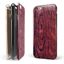 Red Watercolor Woodgrain iPhone 6/6s or 6/6s Plus 2-Piece Hybrid INK-Fuzed Case