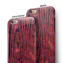 Red Watercolor Woodgrain iPhone 6/6s or 6/6s Plus 2-Piece Hybrid INK-Fuzed Case