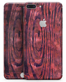Red Watercolor Woodgrain - Skin-kit for the iPhone 8 or 8 Plus