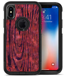 Red Watercolor Woodgrain - iPhone X OtterBox Case & Skin Kits