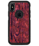 Red Watercolor Woodgrain - iPhone X OtterBox Case & Skin Kits