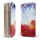 Red White & Blue Paint Splotches iPhone 6/6s or 6/6s Plus 2-Piece Hybrid INK-Fuzed Case