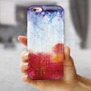 Red White & Blue Paint Splotches iPhone 6/6s or 6/6s Plus 2-Piece Hybrid INK-Fuzed Case