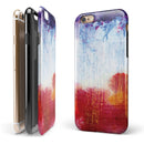 Red White & Blue Paint Splotches iPhone 6/6s or 6/6s Plus 2-Piece Hybrid INK-Fuzed Case