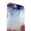 Red White & Blue Paint Splotches iPhone 6/6s or 6/6s Plus 2-Piece Hybrid INK-Fuzed Case