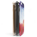Red White & Blue Paint Splotches iPhone 6/6s or 6/6s Plus 2-Piece Hybrid INK-Fuzed Case